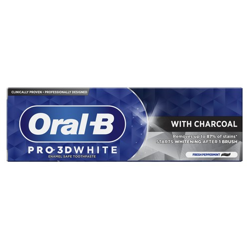 خمیردندان اورال بی ذغالی مدل pro 3Dwhite حجم 75 میل